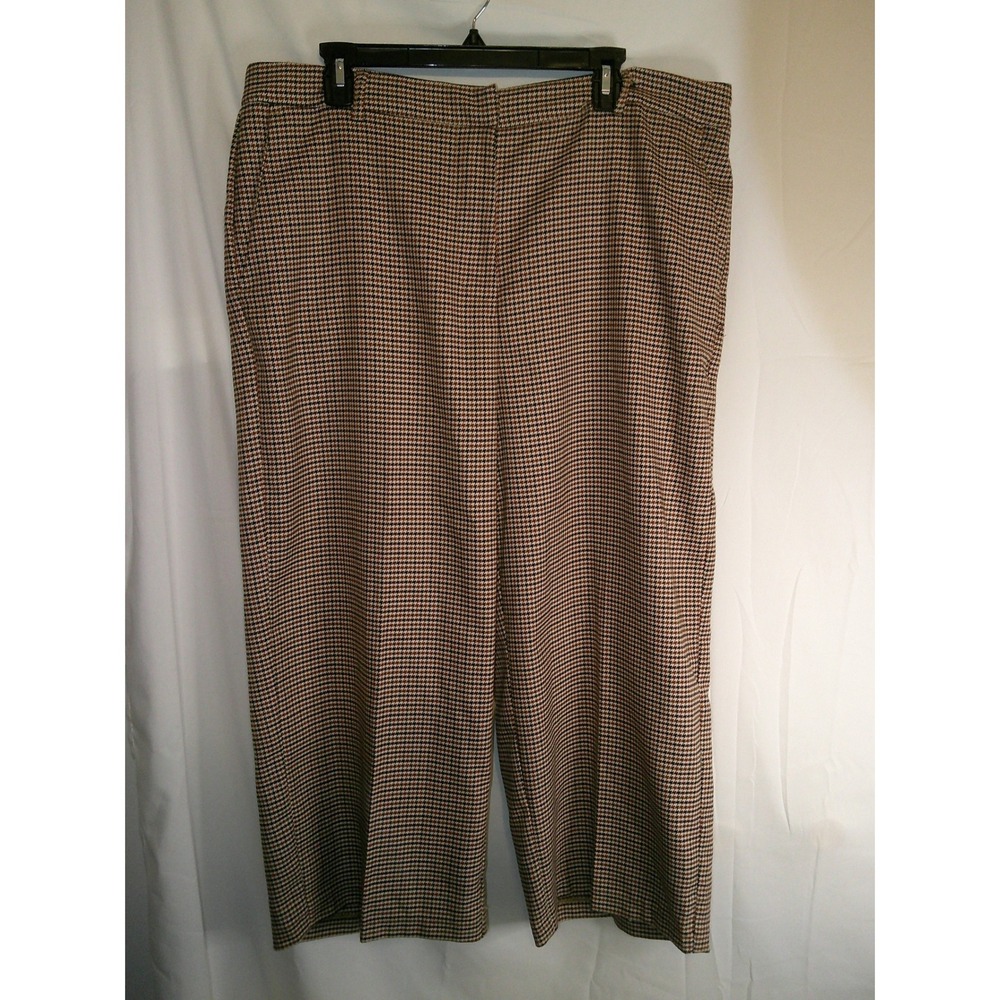 Ruby Rd Woman Houndstooth Career Cropped Pants Comfort Fit 16W